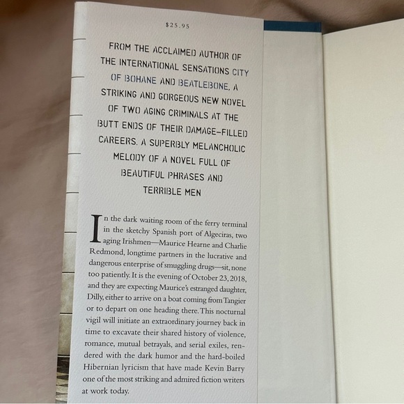 🟢 Night Boat to Tangier: A Novel by Kevin Barry | Fiction |  Hardcover Book - Picture 6 of 7